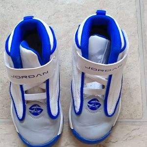 Nike Air Jordan's White and Blue Kids Size 9c